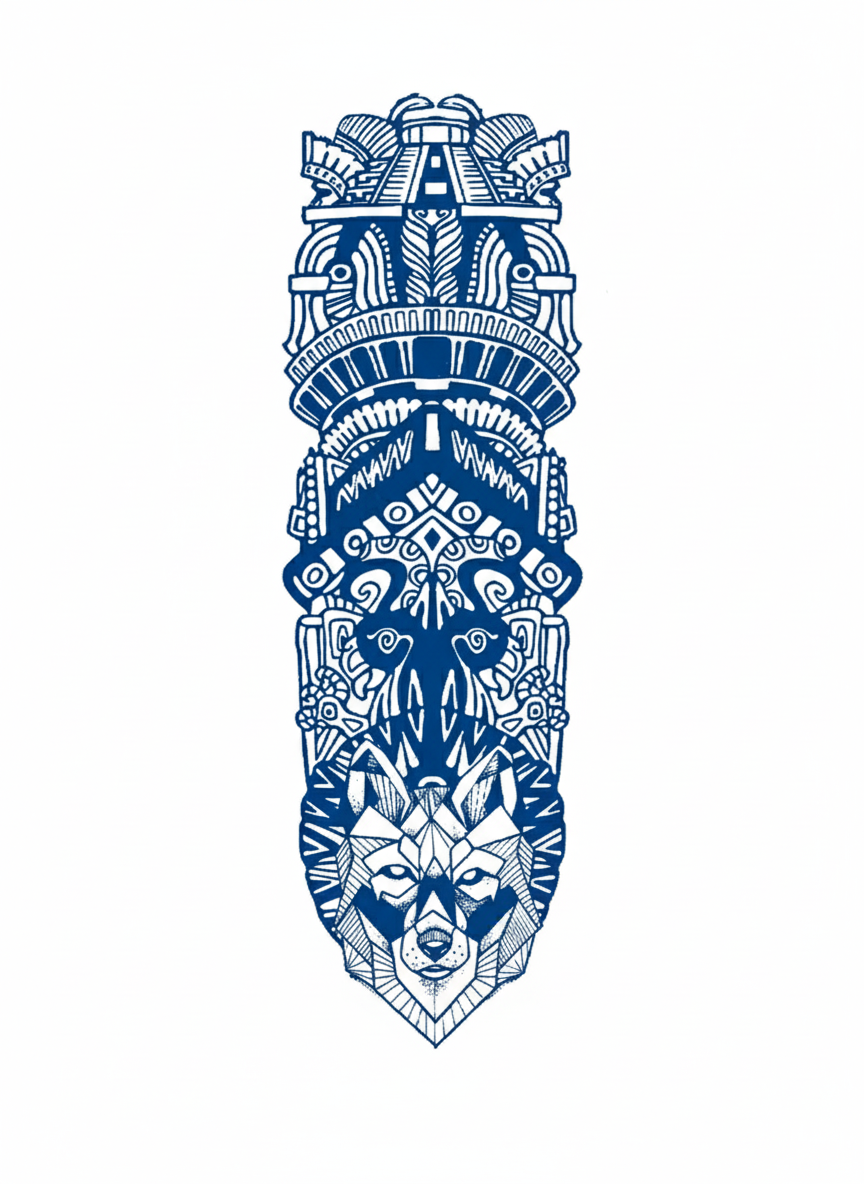 Tribal ★ Kurt (Yarı Kalıcı Dövme)