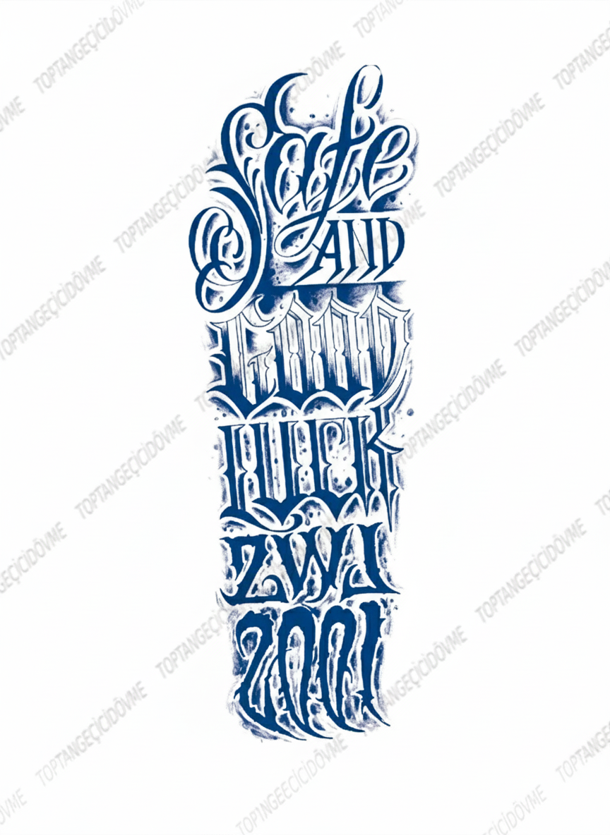 Yazılılar ★ Çete Stili Safe And Good Luck Zwl 2001 (Yarı Kalıcı Dövme)