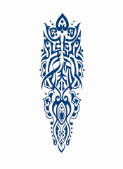 Tribal ★ Kraliçe Motifi (Yarı Kalıcı Dövme)