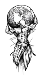 Efsanevi ★ Sisifos, Sisyphus Dünyayı Taşıyan Adam (Geçici Dövme)