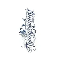 Yazılılar ★ Yazı Üstünde Çiçek (Yarı Kalıcı Dövme)