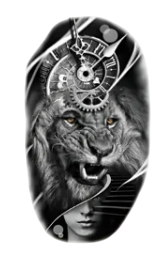 Yırtıcılar ★ Aslan Kadın Modeli (Geçici Dövme)