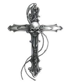 Sembol ★ Kuru Kafa, Kafatası Haç Modeli (Geçici Dövme)