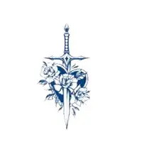 Kesiciler ★  Hançer ve Kalp, Çiçek (Yarı Kalıcı Dövme)