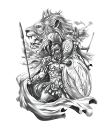 Yırtıcılar ★ Aslan ve Savaşçı (Geçici Dövme)