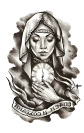 Kadın Figürleri ★ Ağlayan Rahibe Mum Modeli (Geçici Dövme)