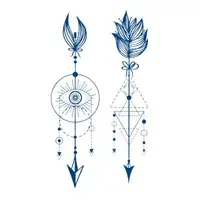 Karmaşık ★ Göz ve Oklar (Yarı Kalıcı Dövme)