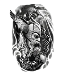 Efsanevi ★ Karga ve Savaşçı Modeli (Geçici Dövme)