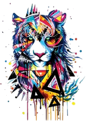 Yırtıcılar ★ Renkli Kaplan Modeli (Geçici Dövme)