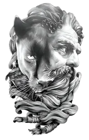 Yırtıcılar ★ Panter, Sokrates Yunan Adam (Geçici Dövme)