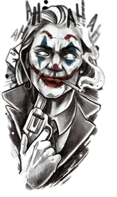 Efsanevi ★ DC Joker Palyaço, İntihar Modeli (Geçici Dövme)