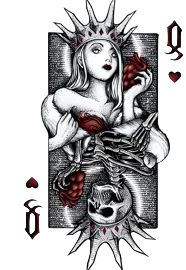 Kadın Figürleri ★ Quenn, Kız İskambil Kartı Modeli (Geçici Dövme)