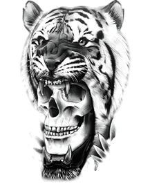 Kuru Kafalar ★ Kafatası Kaplan Modeli (Geçici Dövme)