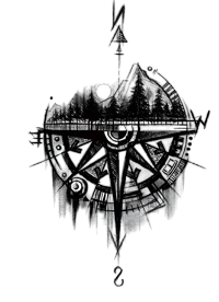 Denizciler ★ Pusula Orman Modeli (Geçici Dövme)