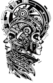 Efsanevi ★ Tribal Tarzı İkizler Modeli, Mutlu Mutsuz (Geçici Dövme)