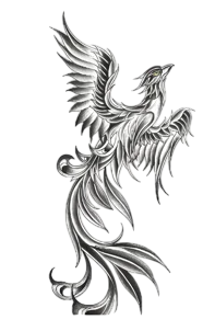 Kuşlar ★ Anka Kuşu Modeli (Geçici Dövme)