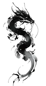 Efsanevi ★ Gece Ejderi Modeli (Geçici Dövme)