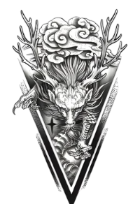 Efsanevi ★ Prizma Bilge Ejder Modeli (Geçici Dövme)