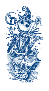 Kuru Kafalar ★ Jack Skellington Keman Çalan Kukla (Yarı Kalıcı Dövme)