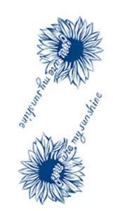 Karmaşık ★ You Are My Sunshine Yazılı Ay Çiçeği Modeli (Yarı Kalıcı Dövme)