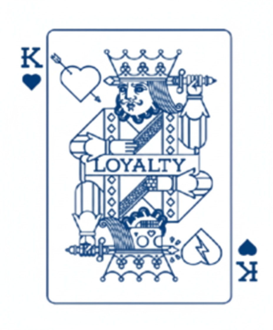 Nesne ★ King, Kral İskambil Kartı Loyalty (Yarı Kalıcı Dövme)