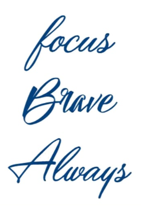 Yazılılar ★ Always, Brave, Focus Motivasyon Kelimeleri (Yarı Kalıcı Dövme)