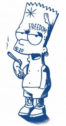 Efsanevi ★ Ergen Sigaralı Simpson (Yarı Kalıcı Dövme)