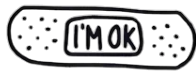 Nesne ★ Yara Bandı I'm Ok (Yarı Kalıcı Dövme)