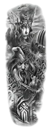 Efsanevi ★ Savaşçı Kadın, Savaşçı Erkek Viking (Geçici Dövme)