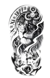Yırtıcılar ★ Saat Aslan (Geçici Dövme)
