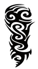 Tribal ★ Klasik Dikenli Model (Geçici Dövme)