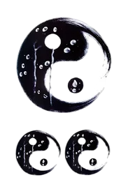 Sembol ★ Yin Yang, İyinin İçinde Kötü Kötü İçinde İyi (Geçici Dövme)
