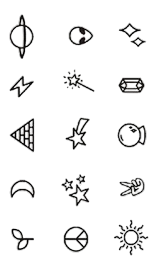 Karmaşık ★ Çoklu Sembol Emojiler Modeli (Geçici Dövme)