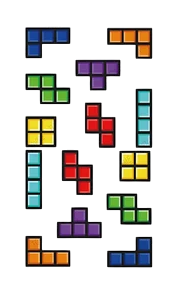 Efsanevi ★ Tetris Retro Oyun Modeli (Geçici Dövme)