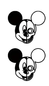 Sembol ★ Mickey Mouse Yarı Canavar  (Geçici Dövme)