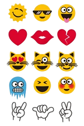 Karmaşık ★ Emojiler (Geçici Dövme)