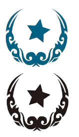 Sembol ★ Çifte Hilal Yıldız (Geçici Dövme)